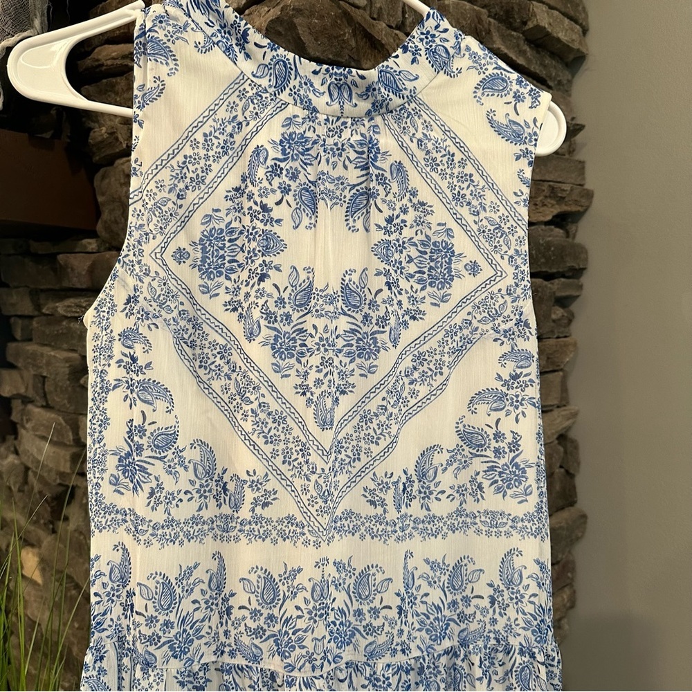 Calvin Klein Blue & White Dress Women’s Size 6 - Picture 3 of 6